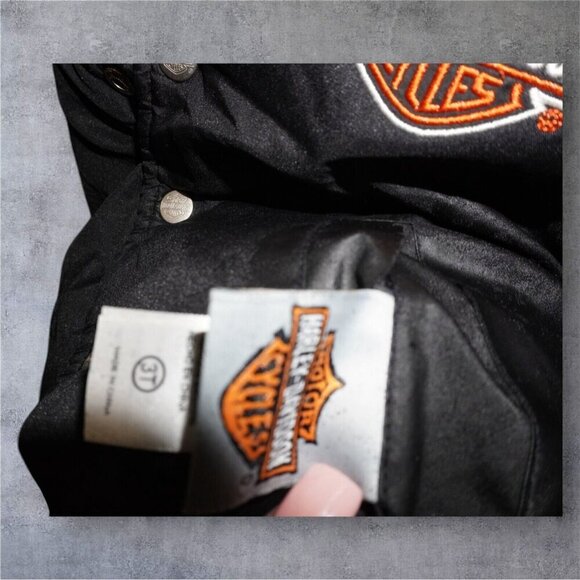 Harley-Davidson Toddler Bomber Jacket – Size 3T – Black with Embroidery - Picture 15 of 16